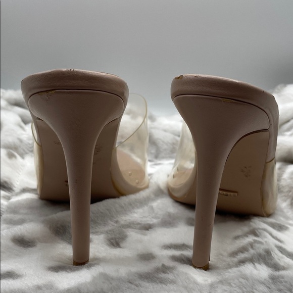 Bellini Perri Stiletto Heels - Nude Heels with Transparent Strap, slip on size 8 - Picture 8 of 8